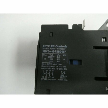 Zettler CONTACTOR 110-120V-AC OTHER RELAY XMC0-403-FBBD00F